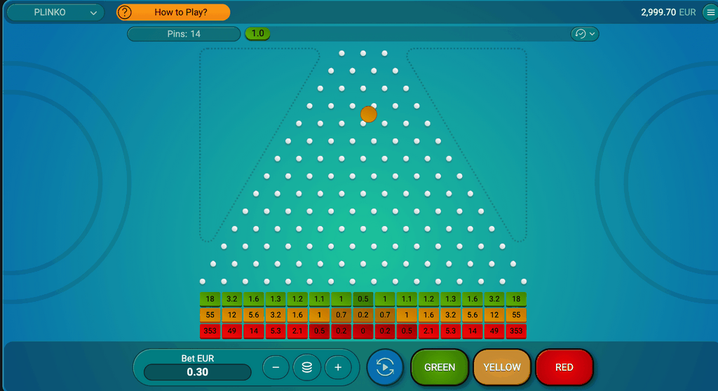 Plinko Online Casino Game - Bet Genuine Money - 2500$ Bonus offer!